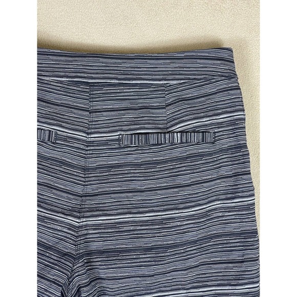 Lululemon Jet Crop Womens 6 Gray Striped Jogger Pants Elastic Waist Pocket Logo - Picture 7 of 9
